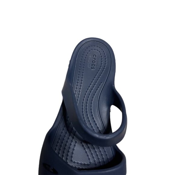 Crocs Kelli Sandals Woman's Size 7 Navy Dark Blue Iconic Comfort - Picture 3 of 8